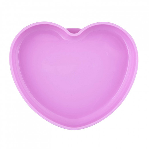 الطبق سيليكون على شكل قلب ، بالللون وردي ، +9 أشهر من شيكو