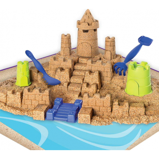 Kinetic Sand Beach Sand Kingdom Playset With 3lbs Of Beach Sand