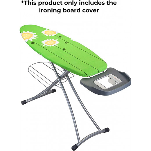 Metaltex Cotton Ironing Board Cover, Spring Garden, Green Color, 35 X 50 Cm