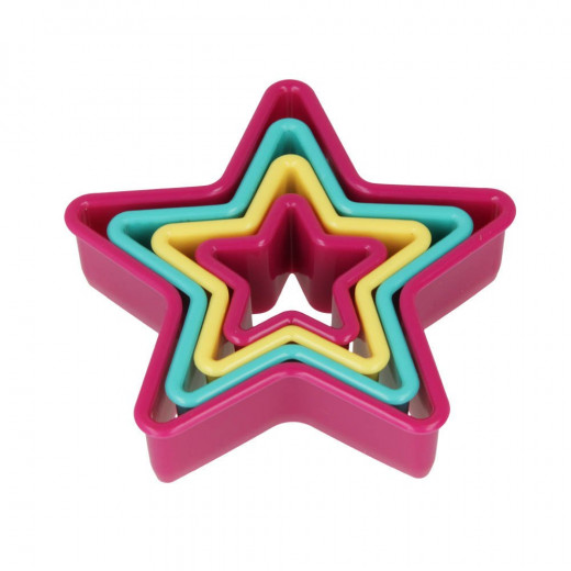 Metaltex Star Shape Plastic Cookies Cutter, 10X10 Cm, 4 Pieces