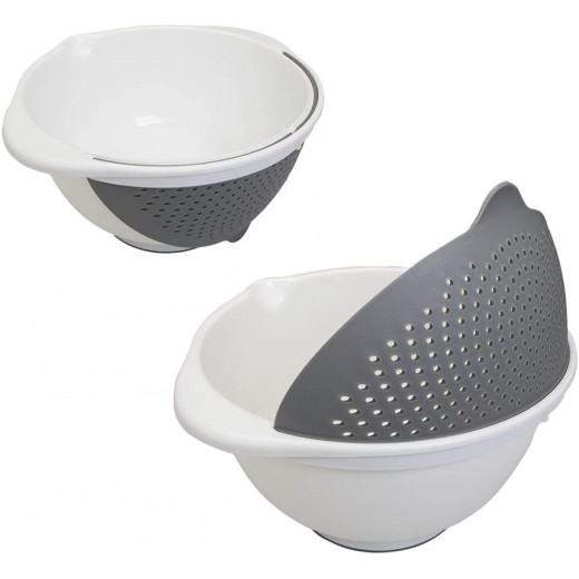 Metaltex Plastic 2 In 1 Bowl & Removable Colander, 25 X 14 Cm