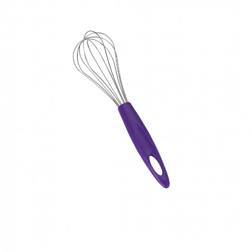 Metaltex Mix Whisk With Plastic Handle, Purple Color, 25 Cm