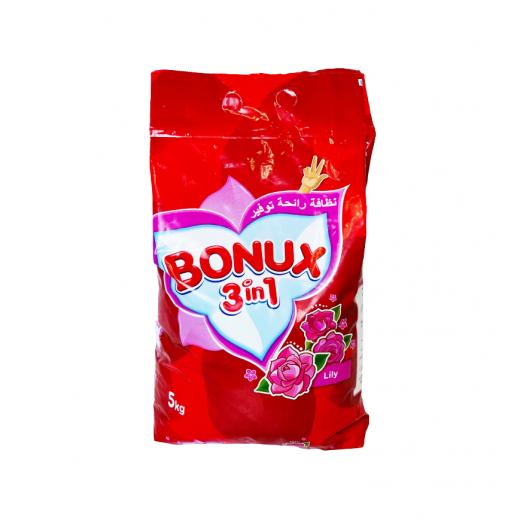 Bonux Detergent Powder Original, Lily, 5 Kg