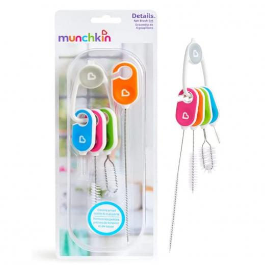 Munchkin Details Bottle & Cup Cleaning Brush Set, 4 Pieces