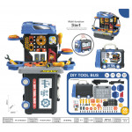 Kids play set ,3 In 1 Tool Screw Bus,59 pieces