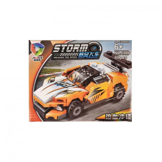 Racing Model Building, Orange Color, 69 Pieces