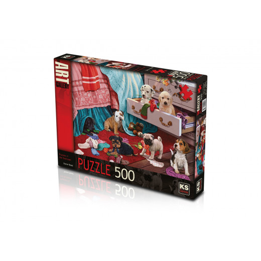 Ks Games Puzzle, Puppies In The Bedroom Design, 500 Pieces