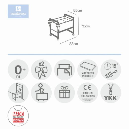 Cambrass Astra Small Bed, Blue Color