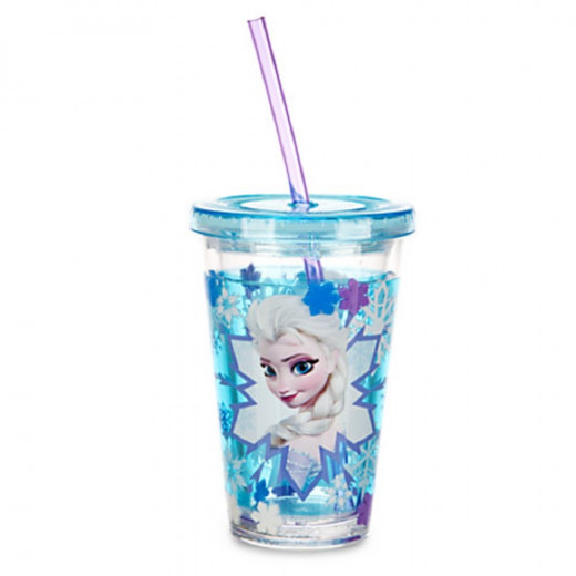 Zak Frozen Tumbler with Straw, Elsa Desing, 650 Ml