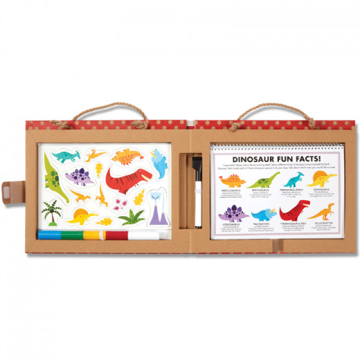 Melissa & Doug Play, Draw, Create Reusable Drawing & Magnet Kit, Dinosaurs