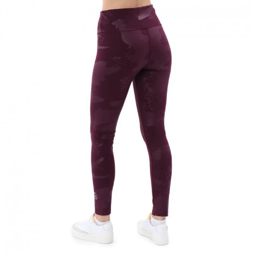 RB High Waist Leggings, Marble Dark Berry Color