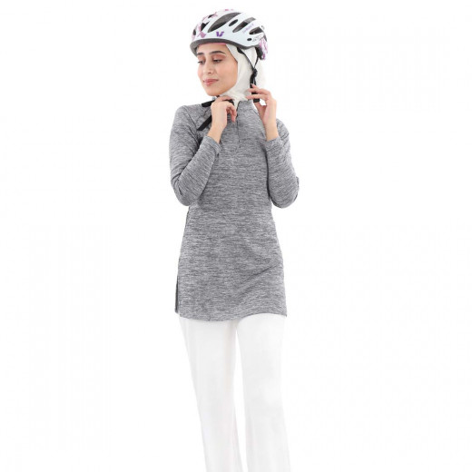 RB Long Sleeve Cycling Jersey, Striped Black & White Color