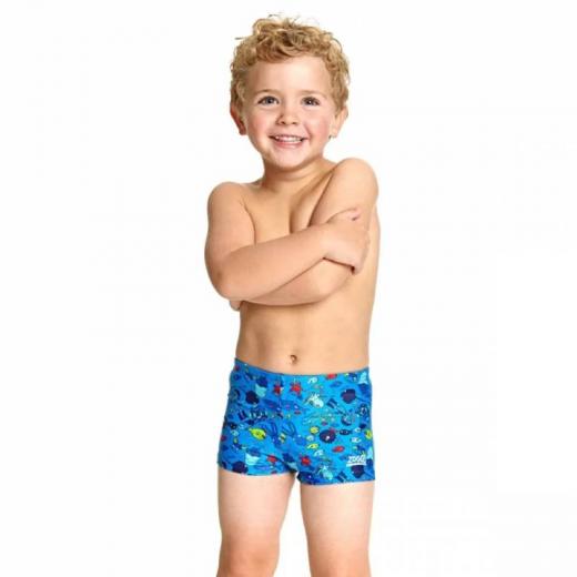 Zoggs Boys Sea Life Hip Racer, Blue Color