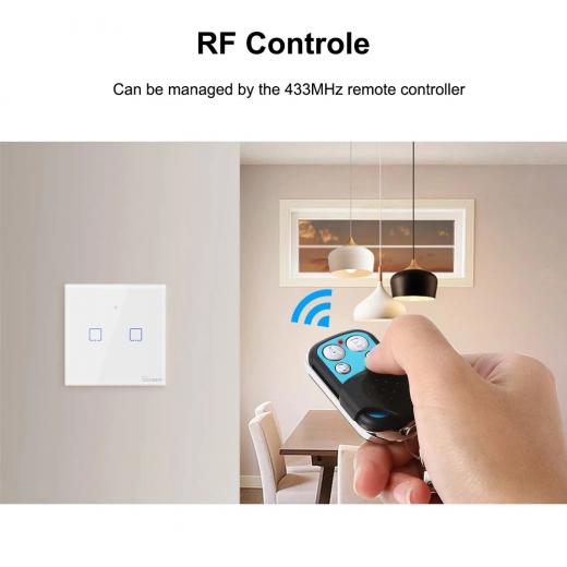 Sonoff T1UK1C-TX WiFi Wall Switches RF Controlled Smart Touch Panel Switch