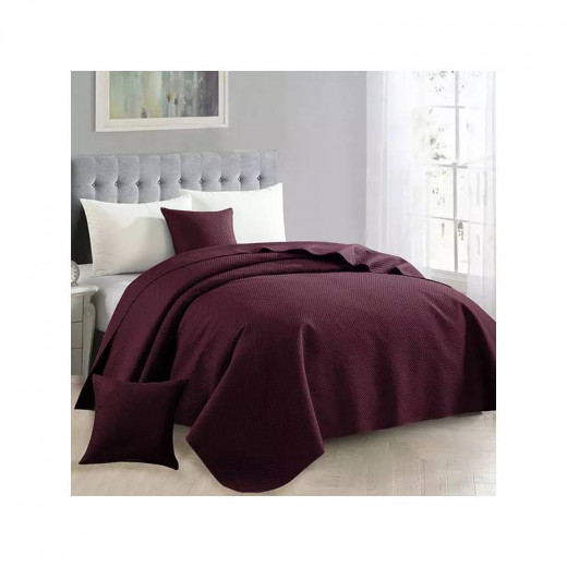 Nova Home "Dimension" Coverlet Burgandy Color, King Size