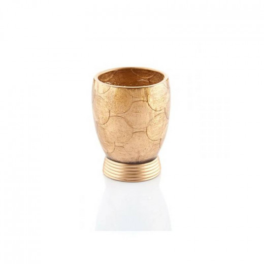 Primanova Circle Bathroom Tumbler, Gold Color