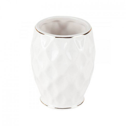 Primanova Yanki Toothbrush Holder, White Color