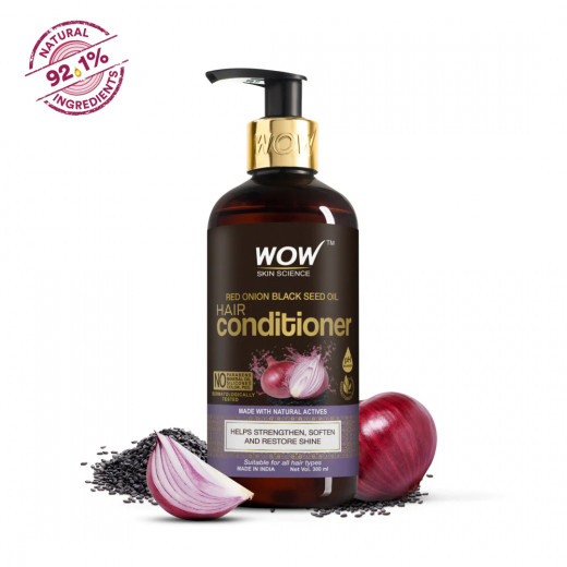 Wow Skin Science Onion Red Seed Oil Shampoo, 300ml + Onion Red Seed Oil Conditioner, 300ml