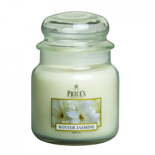 Price's Medium Scented Candle Jar with Lid, Winter Jasmine