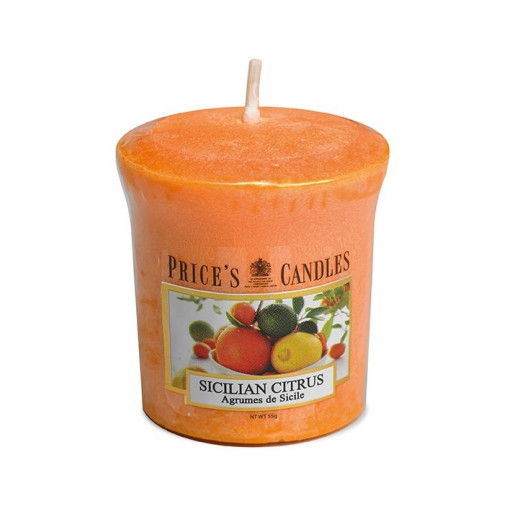 Price's Scented Votive Candle, Sicilian Citrus