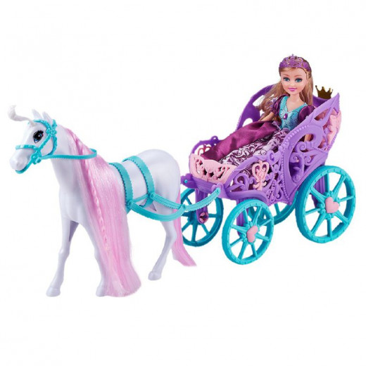 Zuru,Sparkle Girlz Funville Princess with Horse and Carriage