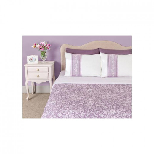 Madame Coco Florent Single Ranforce Printed Duvet Cover Set, Purple Color