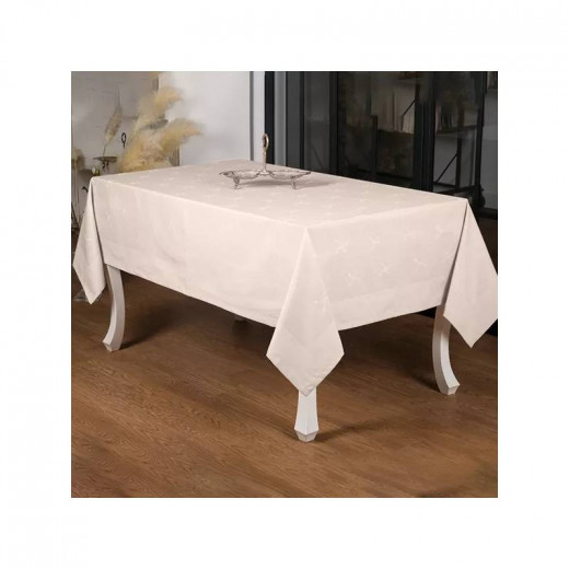 Nova Home Rana Table Cloth, Poly Cotton, Beige Color, 160*270 Cm