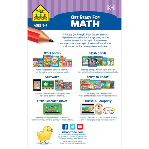 School Zone Get Ready For Math Grades K-1 Workbook