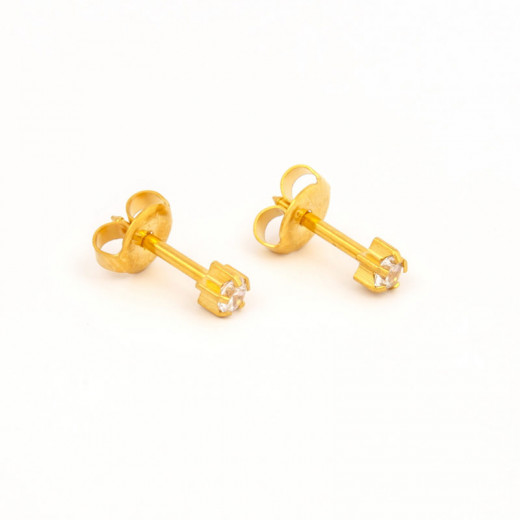 Studex Gold Plated Mini Cubic Zirconia Sterilized Ear Studs