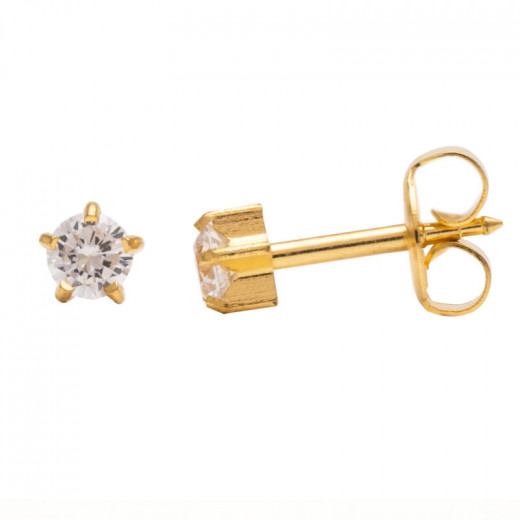 Studex Gold Plated Mini Cubic Zirconia Sterilized Ear Studs