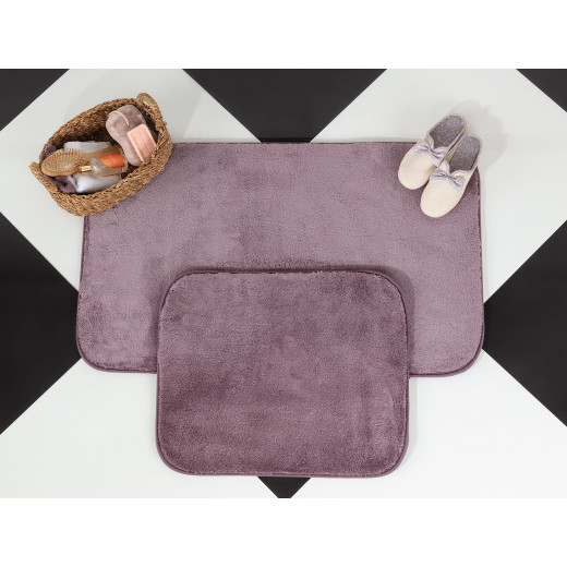 Madame Coco Carol Bath Mat, Purple Color, 60*100 - 50*60 Cm