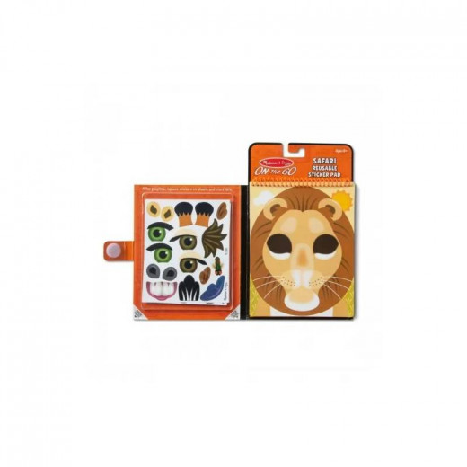 Melissa & Doug Make-A-Face- Safari Reusable Sticker Pad