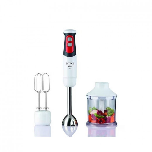 Arnica Diva Hand Blender Set, White Color