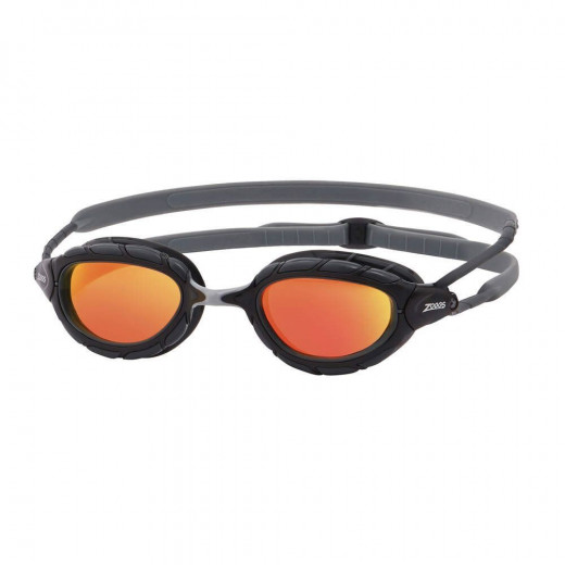 Zoggs Predator Titanium Swimming Goggles, Orange & Black