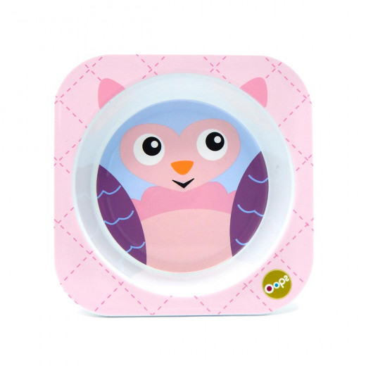 Oops Plastic Plate, Owl Design