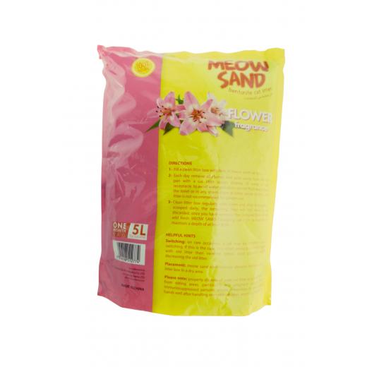 Meow Sand Bentonite Cat Litter  Flower, 5L