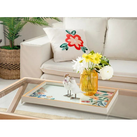 English Home Flowertopia Decorative Tray 31x46 cm Yellow