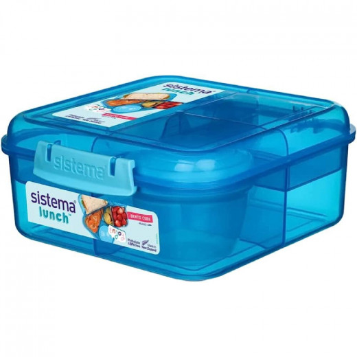 Sistema Bento Cube Colored Lunch Box, 1.25L - Blue