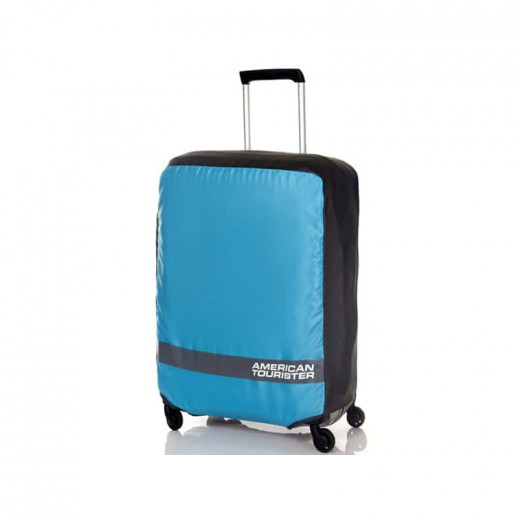 American Tourist Foldable Luggage Cover, Blue Color