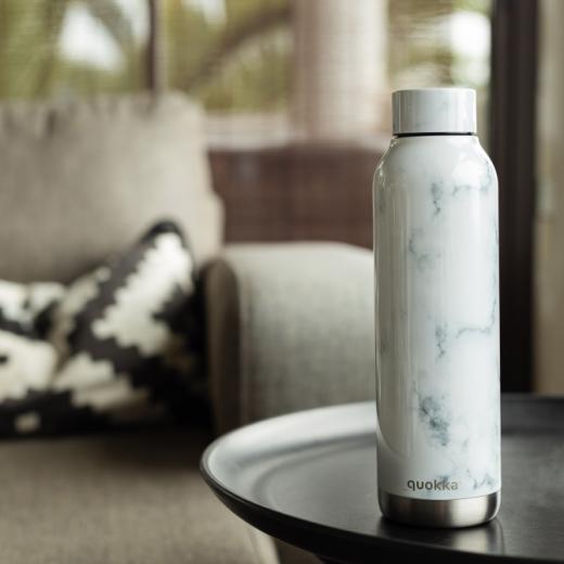 Quokka Stainless Steel Bottle, Marble Design, 630 Ml