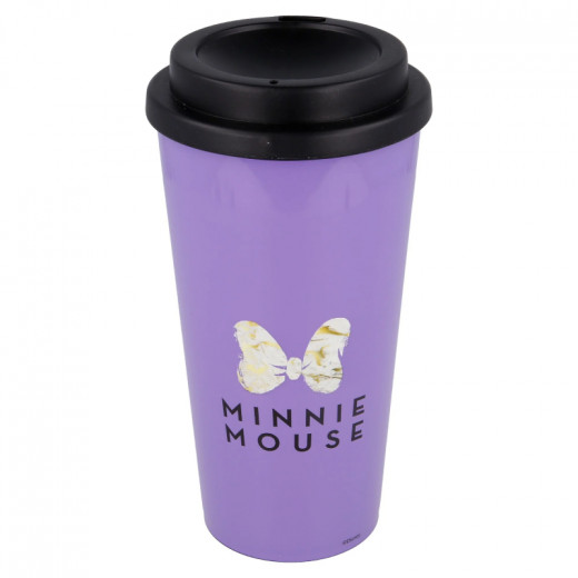 Stor Coffee Tumbler With Lid, Minnie Mouse Design, 520 Ml