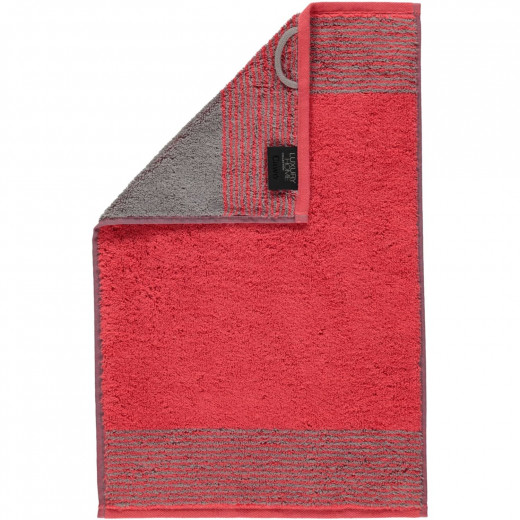 Cawo Two-Tone Guest Towel, Light Red Color, 30*50 Cm