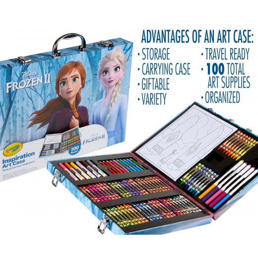 Crayola Frozen 2 Inspiration Art Case, 100 Art & Coloring Supplies