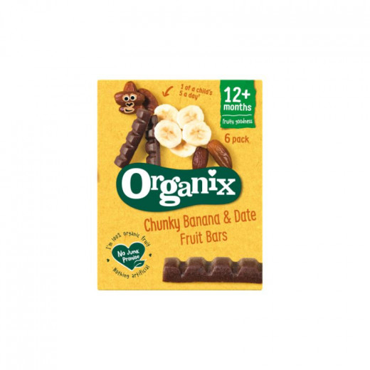 Organix Organic Banana & Date Chunky Fruit Bars 6x17 Gram