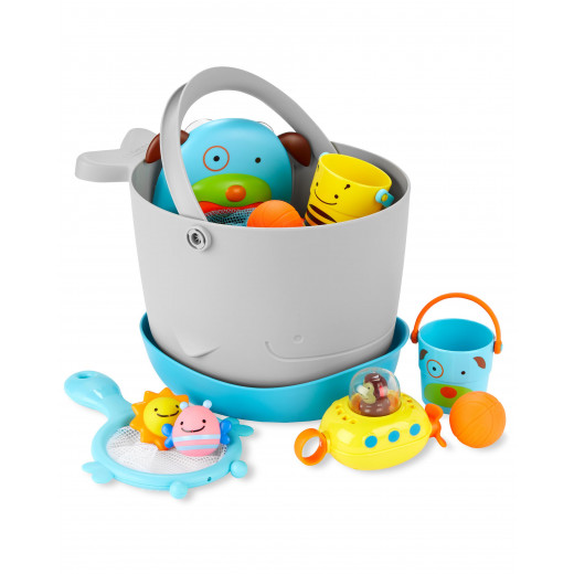 Skip Hop Water Bath Bucket Play Set, 10 Pieces