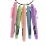 Bazic Mini Pastel Highlighter With Cap Clip, 5 Pieces