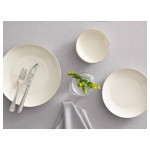 English Home Porcelain Dinnerware, Siver Color, 18 Pieces