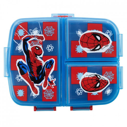 Stor Xl Multi Compartment Rectangular Sandwich Box Spiderman Arachnid Grid
