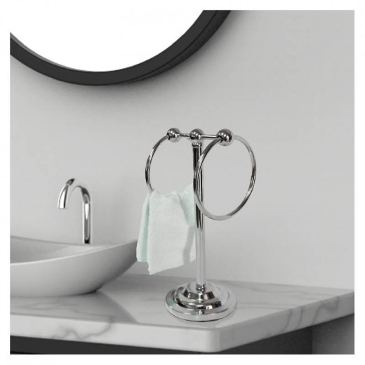 ARMN Delta Countertop Ring Towel Rack, Nickel Color