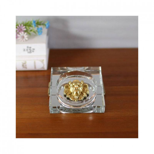 ARMN Century Square Crystal Ashtray, 15cm